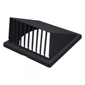 Фасадная решетка с регулировкой диаметра airRoxy 02-371GR (d80-150) черная сбоку