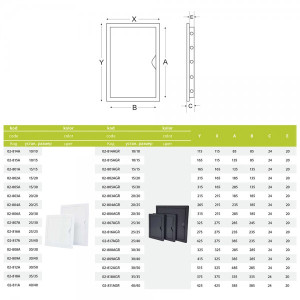 Люк ревизионный пластиковый airRoxy 02-814A (10х10) белый размеры