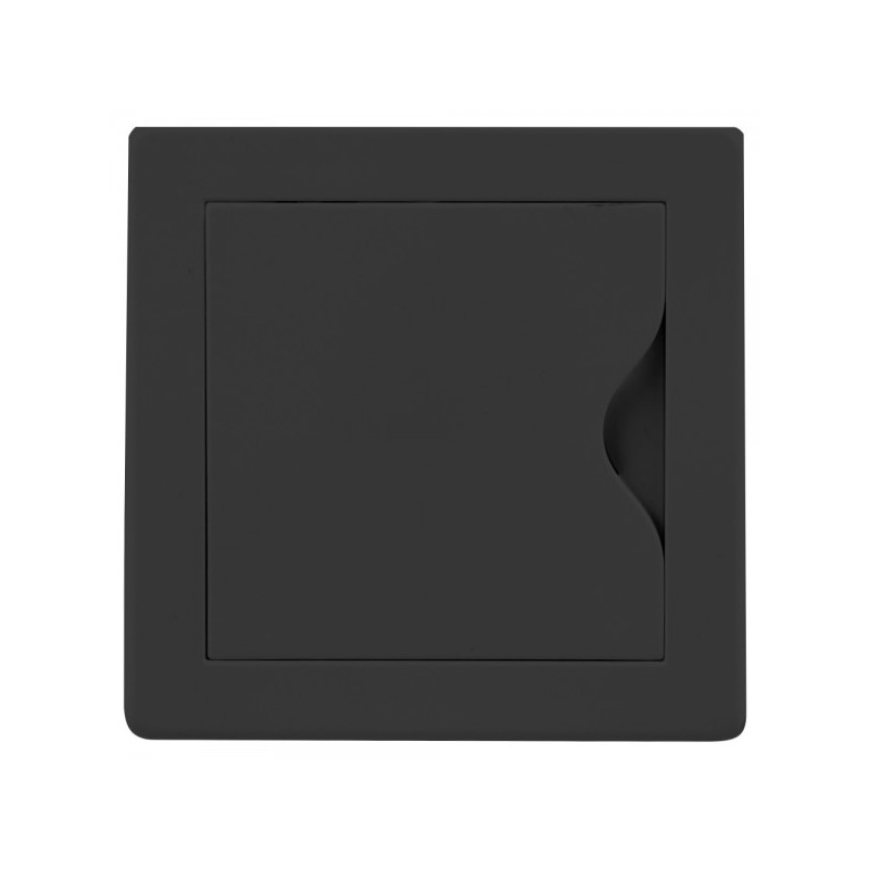 Люк ревизионный пластиковый airRoxy 02-814AGR (10х10) черный спереди