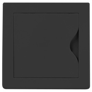 Люк ревизионный пластиковый airRoxy 02-814AGR (10х10) черный спереди