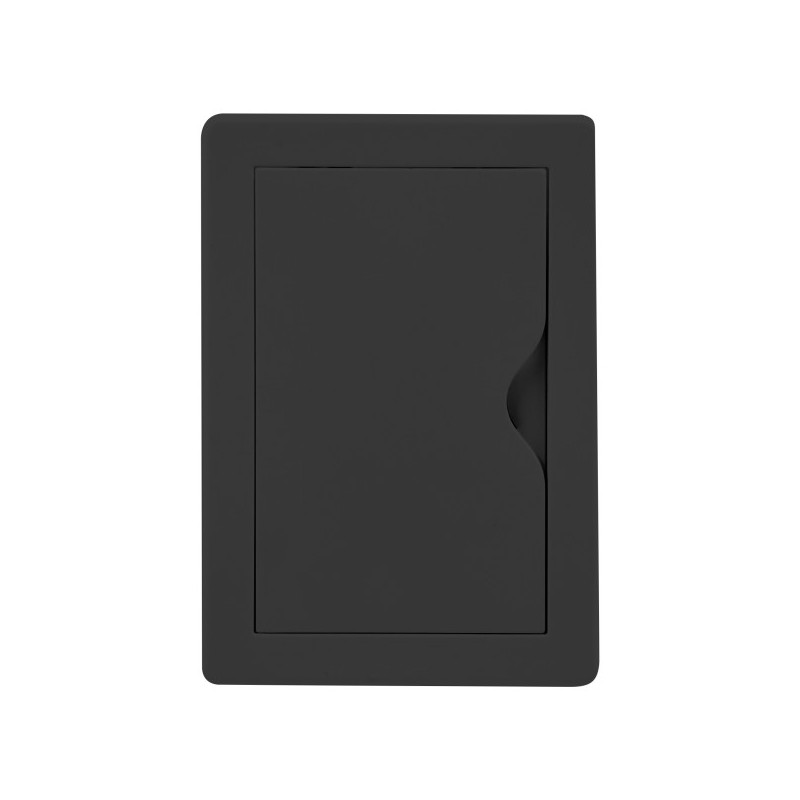 Люк ревизионный пластиковый airRoxy 02-815AGR (10х15) черный спереди