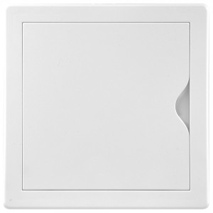 Люк ревизионный пластиковый airRoxy 02-801A (15х15) белый спереди