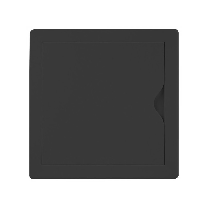 Люк ревизионный пластиковый airRoxy 02-801AGR (15х15) черный спереди