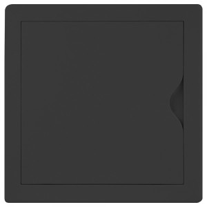 Люк ревизионный пластиковый airRoxy 02-801AGR (15х15) черный спереди