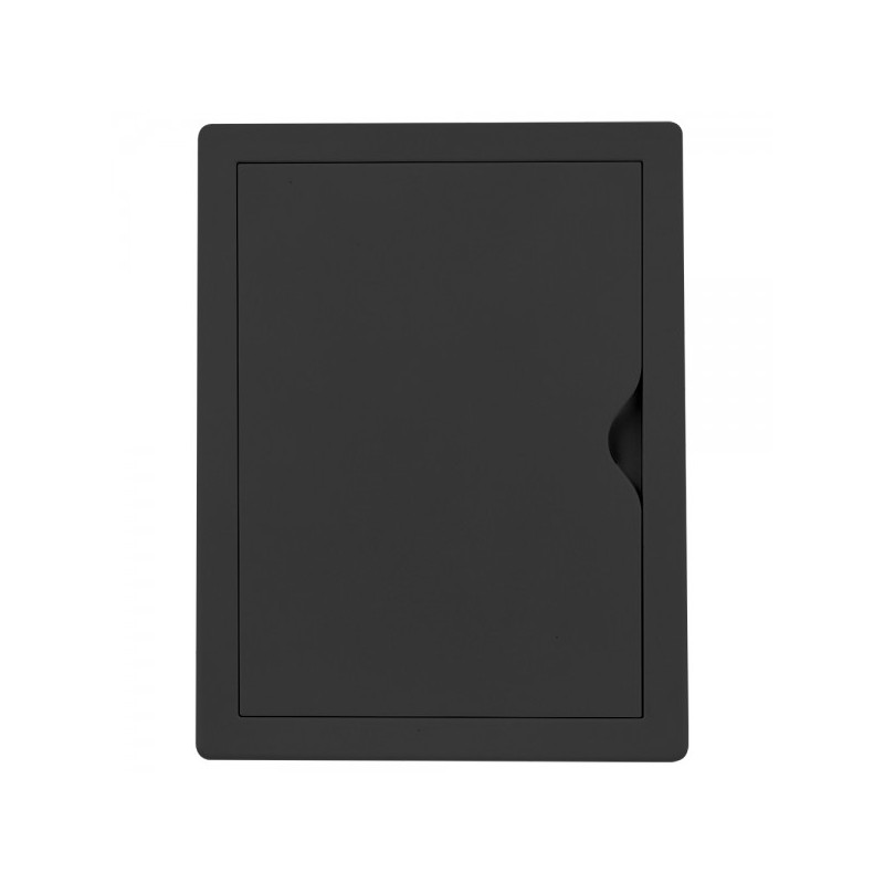 Люк ревизионный пластиковый airRoxy 02-802AGR (15х20) черный спереди