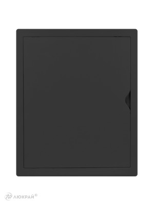 Люк ревизионный пластиковый airRoxy 02-807AGR (25х30) черный спереди