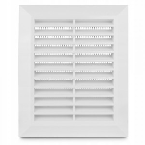 Решетка с фланцем и сеткой от насекомых Awenta Classic T48 (14x17) белая cg