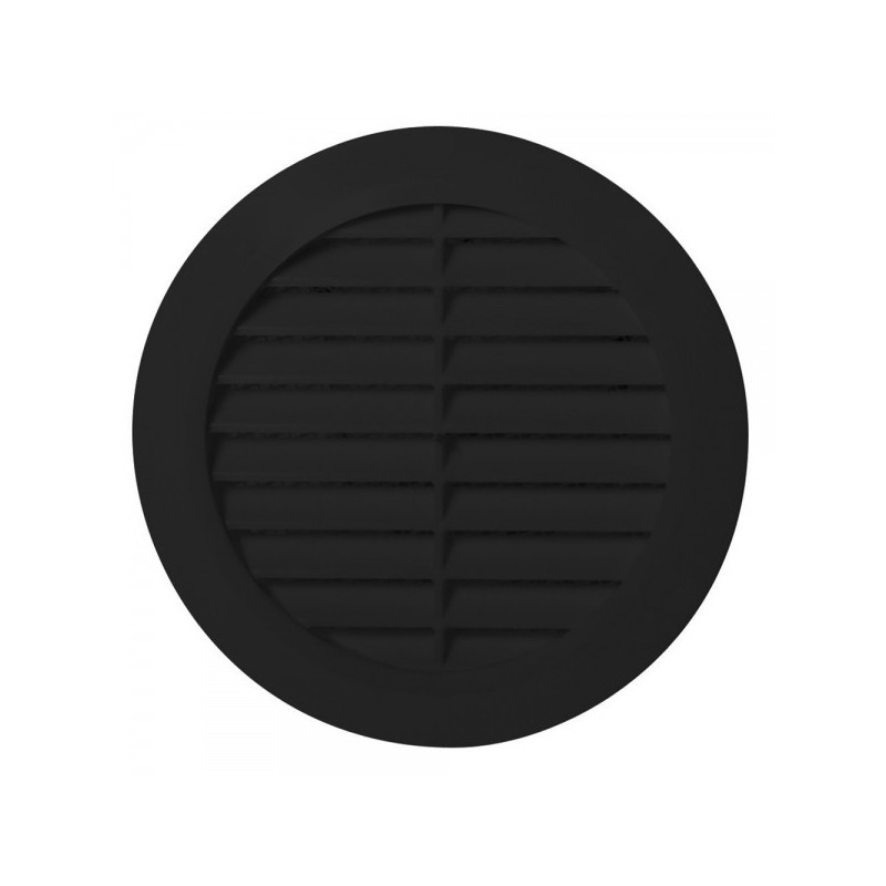 Решетка с сеткой от насекомых Awenta Classic T42CZ (d80) черная спереди