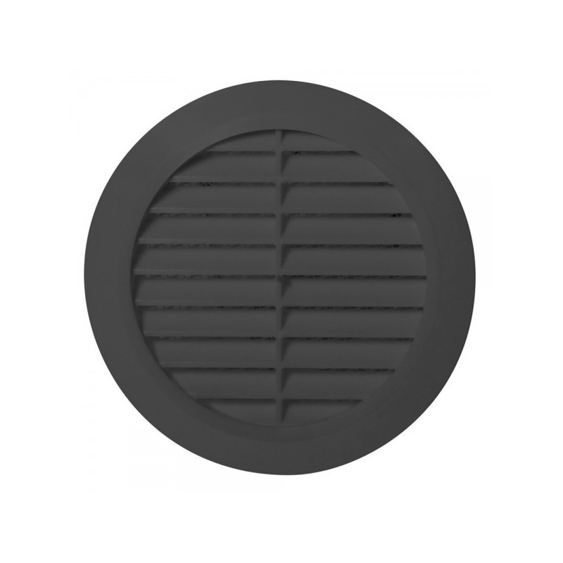 Решетка с сеткой от насекомых Awenta Classic T32GR (d125) графитовая спереди