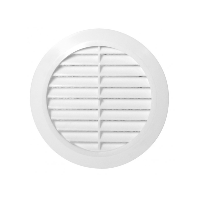 Решетка с сеткой от насекомых Awenta Classic T23 (d150) белая спереди