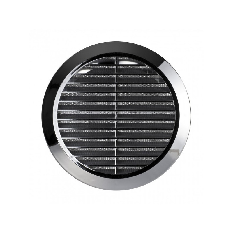 Решетка с сеткой и регулировкой диаметра Awenta Classic T36M (d100-150) хромированная спереди