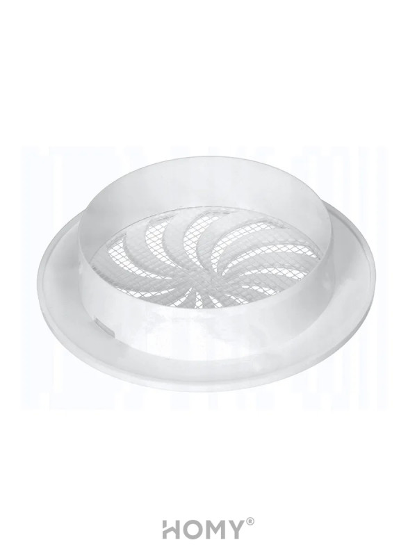 Решетка с сеткой и регулировкой потока воздуха Awenta Classic T86 (d125) белая фланец