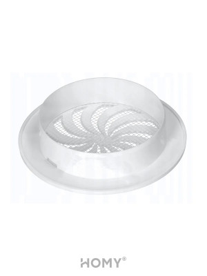 Решетка с сеткой и регулировкой потока воздуха Awenta Classic T86 (d125) белая фланец