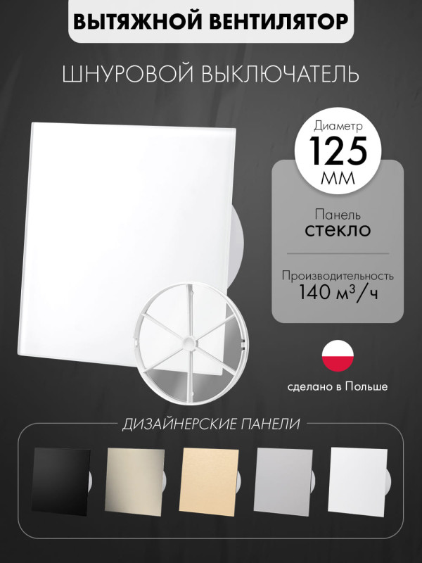 Вытяжной вентилятор airRoxy dRim 125PS-C171-D125