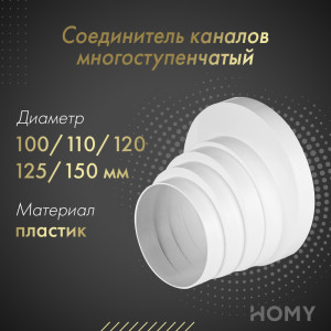 Соединитель каналов многоступенчатый Awenta RKO (d100/d110/d120/d125/d150)