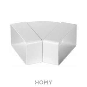 Соединитель каналов поворотный по горизонтали Awenta KP55-24/45 (55x110) 45° сбоку