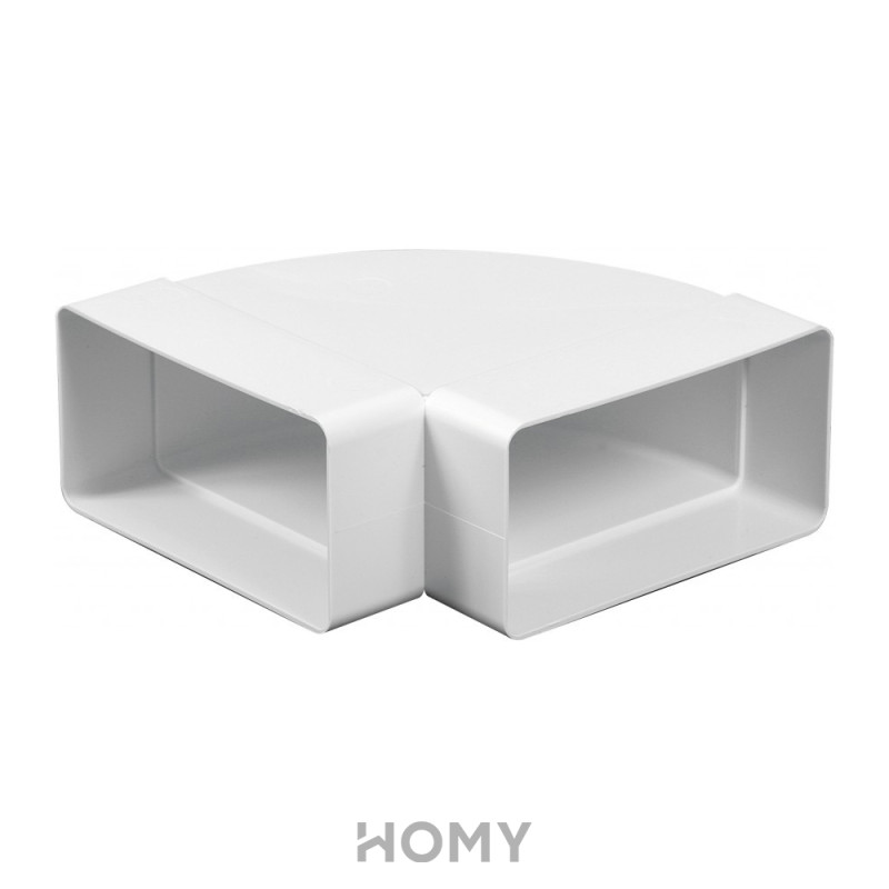 Соединитель каналов поворотный по горизонтали Awenta KP55-24/90 (55x110) 90° сбоку