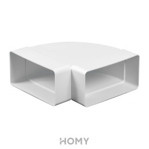 Соединитель каналов поворотный по горизонтали Awenta KP55-24/90 (55x110) 90° сбоку