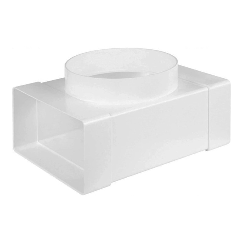 Соединитель каналов тройной поворотный Awenta KP75-26/125 (75x150/d125) 90° сбоку