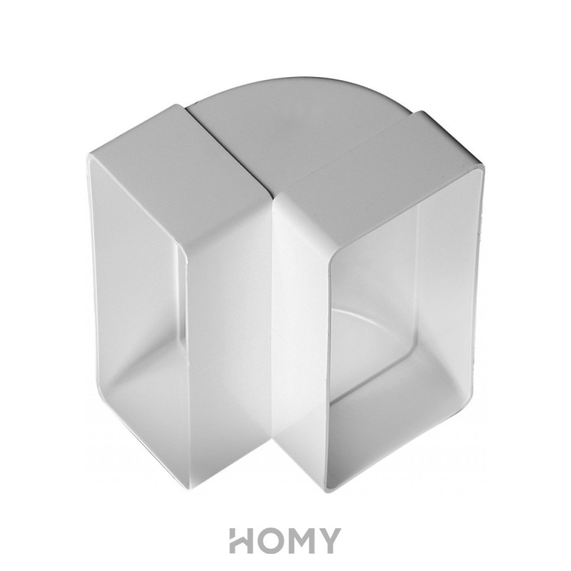 Соединитель каналов поворотный по вертикали Awenta KP75-25 (75x150) 90° сбоку