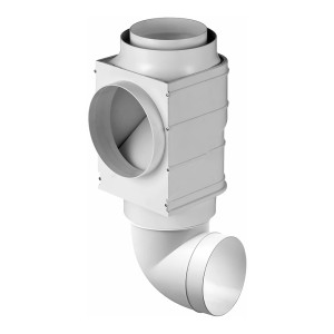 Соединитель каналов поворотный для принудительной и естественной вентиляций Awenta AW2-A (d125)  сбоку