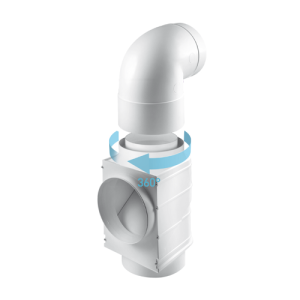 Соединитель каналов эконом поворотный для принудительной и естественной вентиляций Awenta AW100 (d100) поворот