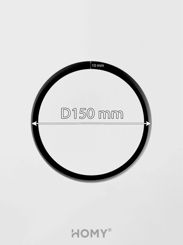 Вентиляционная решетка теневая HOMY AIR Круглый A100W (d150) белая размер