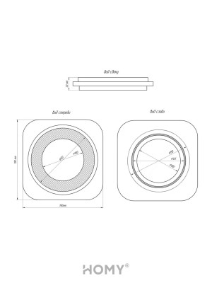Вентиляционная решетка теневая HOMY AIR Круглый A100W (d150) белая схема