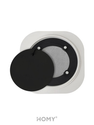 Вентиляционная решетка теневая HOMY AIR Круглый A100B (d150) черная спереди