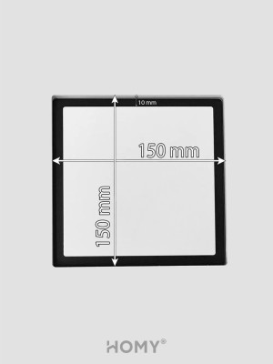 Вентиляционная решетка теневая HOMY AIR Квадратный AS100W (15x15) белая размер