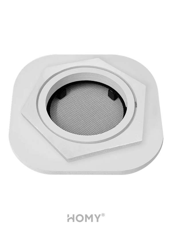 Вентиляционная решетка теневая HOMY AIR Гексагон AH100W (17x15) белая сзади