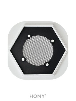 Вентиляционная решетка теневая HOMY AIR Гексагон AH100W (17x15) белая сетка
