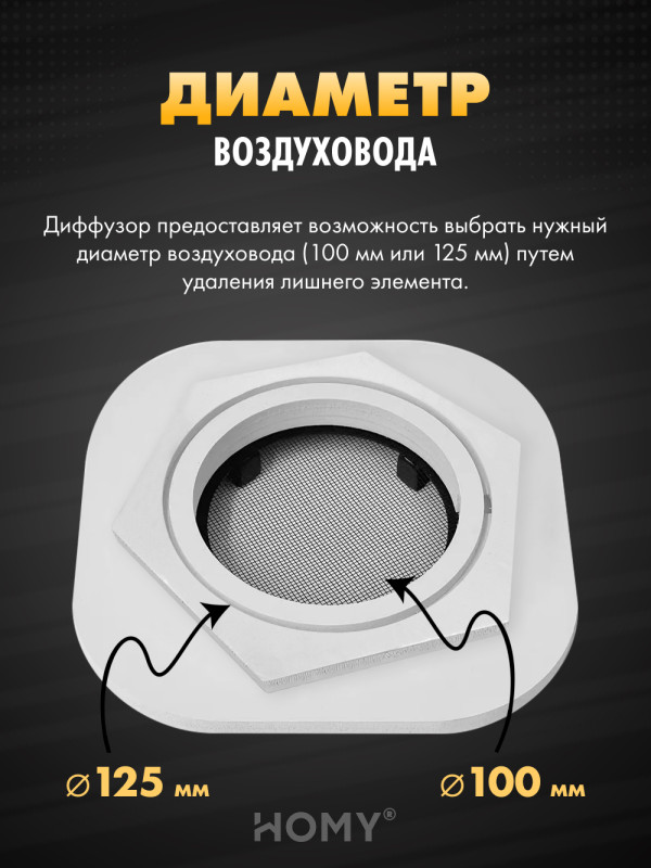 Вентиляционная решетка теневая HOMY AIR Гексагон AH100B (17x15) черная