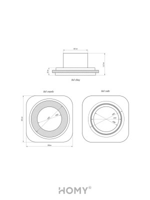 Теневой диффузор с вентилятором с таймером HOMY AIR Круглый A100WT (d150) белый схема