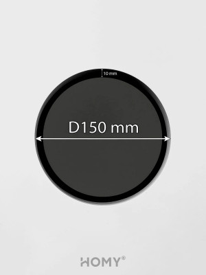 Вентиляционная решетка теневая с вентилятором HOMY AIR Круглый A100BS (d150) черная размер