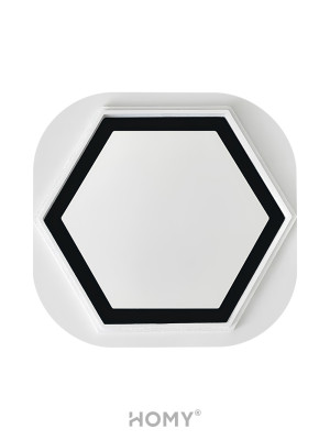 Вентиляционная решетка теневая с вентилятором HOMY AIR Гексагон AH100WS (17x15) белая закрытая