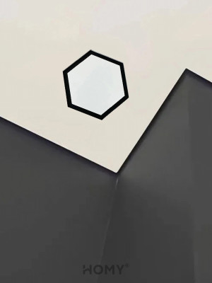 Вентиляционная решетка теневая с вентилятором HOMY AIR Гексагон AH100WS (17x15) белая в интерьере