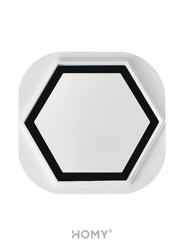 Вентиляционная решетка теневая с вентилятором с таймером HOMY AIR Гексагон AH100WT (17x15) белая закрытая