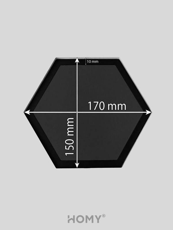 Вентиляционная решетка теневая с вентилятором с таймером HOMY AIR Гексагон AH100BT (17x15) черная размер