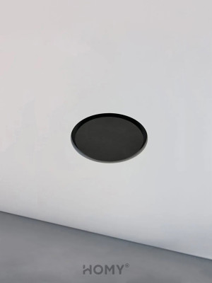 Вентиляционная решетка теневая с регулировкой воздуха HOMY AIR Круглый A100BR (d150) черная в интерьере