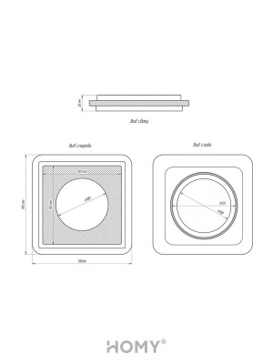 Вентиляционная решетка теневая с регулировкой воздуха HOMY AIR Квадратный AS100BR (15x15) черная схема