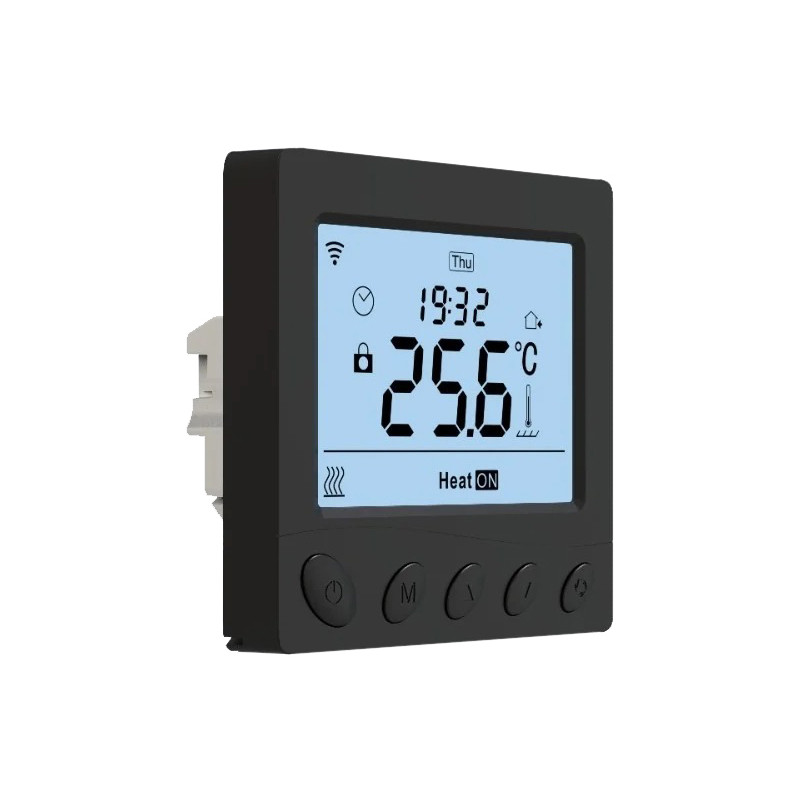 Терморегулятор Grand Meyer W390 Wi-Fi черный сбоку