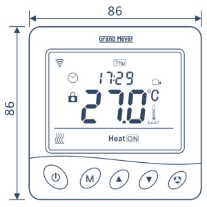 Терморегулятор Grand Meyer W390 Wi-Fi черный схема