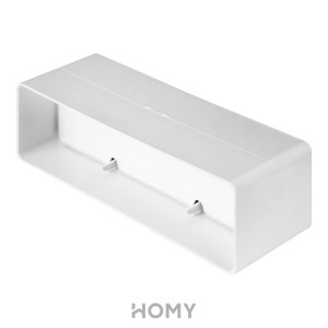 Соединитель каналов прямой с обратным клапаном Awenta KP204-22 (60x204) сбоку