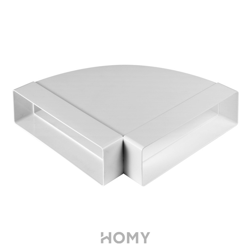 Соединитель каналов поворотный по горизонтали Awenta KP204-24 (60x204) 90° сбоку