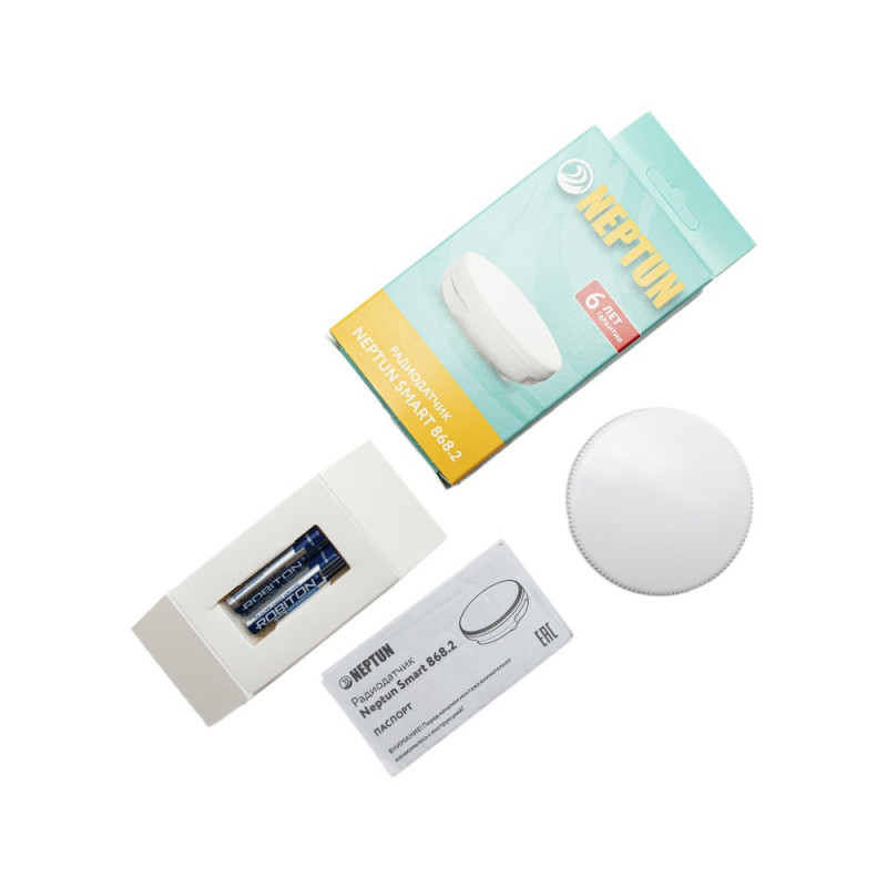 Радиодатчик протечки воды Neptun Smart 868.2 комплектация