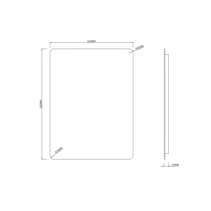 Зеркало Roxen Bella 60x80 (с подогревом) схема