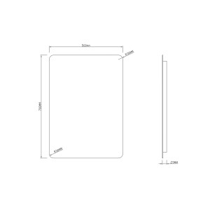 Зеркало Roxen Bella smart touch 50x70 схема