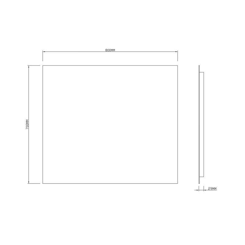 Зеркало Roxen Pure 80x70 схема