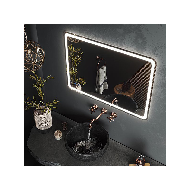 Зеркало Roxen Irida 90x70 (с подогревом) сверху